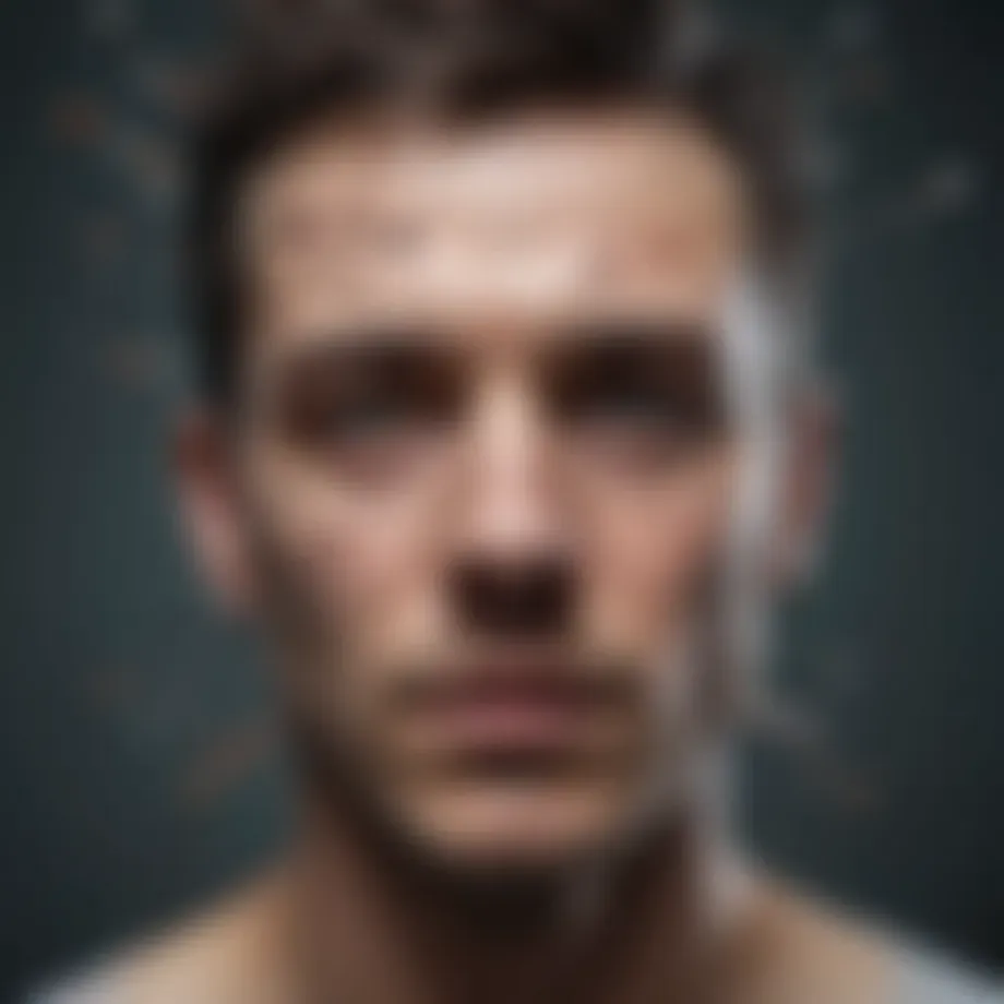 Abstract representation of schizophrenia symptoms