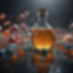 Illustration of bile salts enhancing digestion