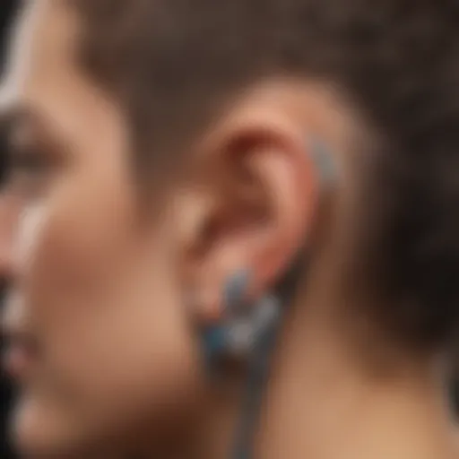 Illustration depicting the auditory system and its connection to tinnitus.