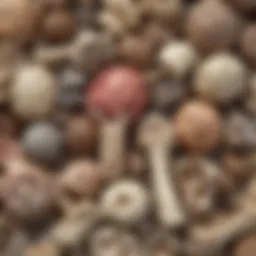 Illustration depicting various types of bone tumors