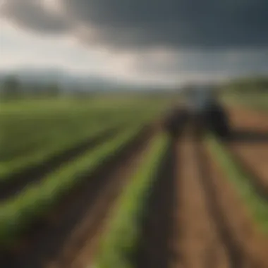 Sustainable Agricultural Practices Sustainable farming practices depicted through crop rotation and organic methods