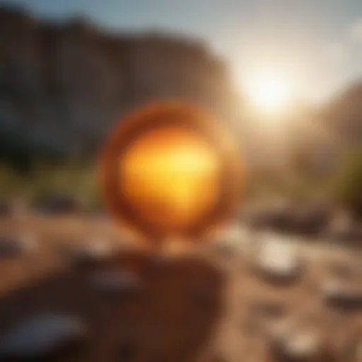 A vibrant sun illuminating a landscape, symbolizing vitamin D synthesis